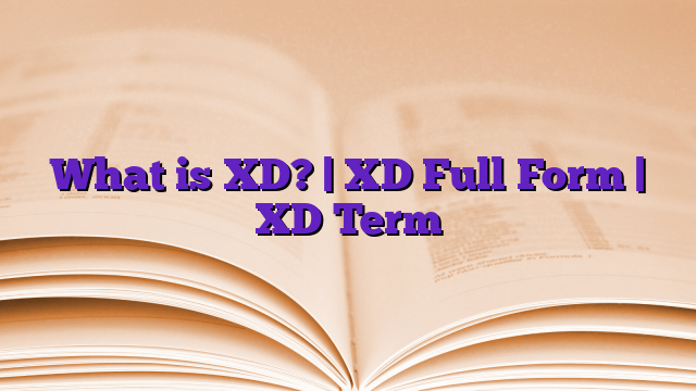 What is XD? | XD Full Form | XD Term